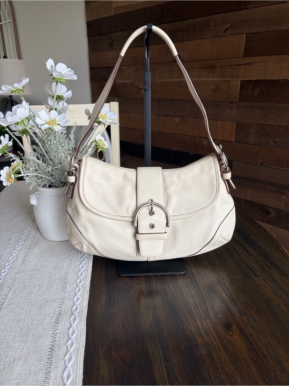 Vintage Coach SoHo Flap Leather Shoulder Bag